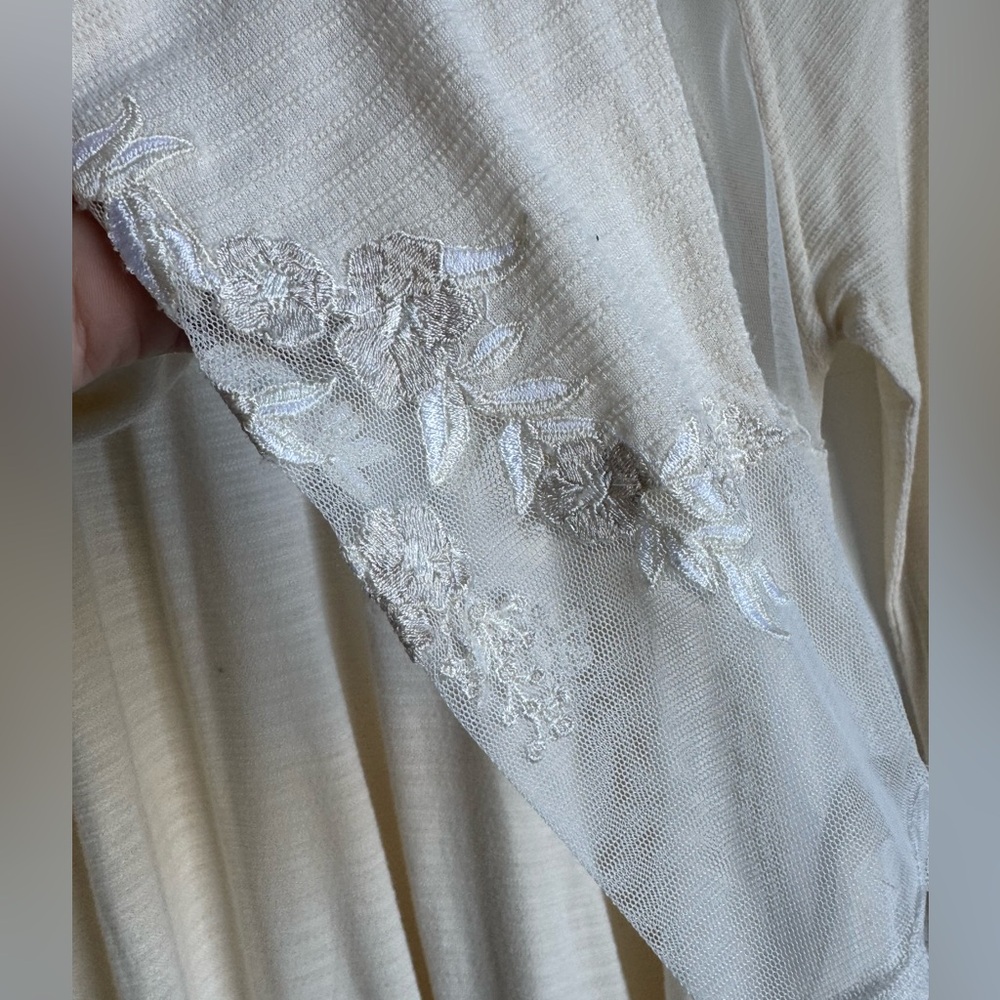 Free People Saheli Embroidered Mesh XS bohemian tunic delicate ethereal sheer - Picture 5 of 12